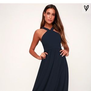 Air of Romance navy blue maxi dress